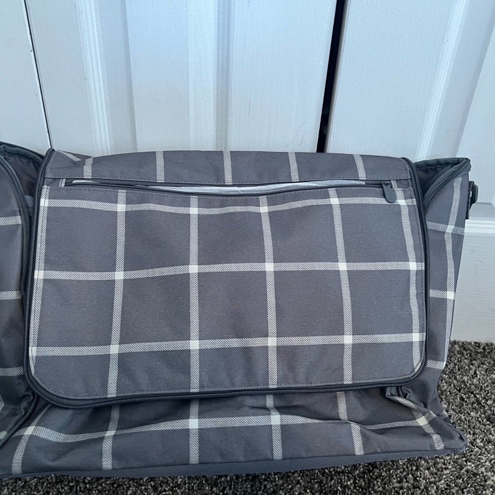 Gray Checkered Essential Organization Bag - image 5